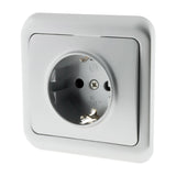Prise encastrable Schuko Antaria - 10/16A - blanc - Zenitech
