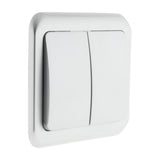 Interrupteur double Antaria - Blanc - Zenitech