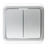 Interrupteur double Antaria - Blanc - Zenitech