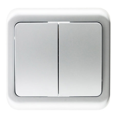 Interrupteur double Antaria - Blanc - Zenitech