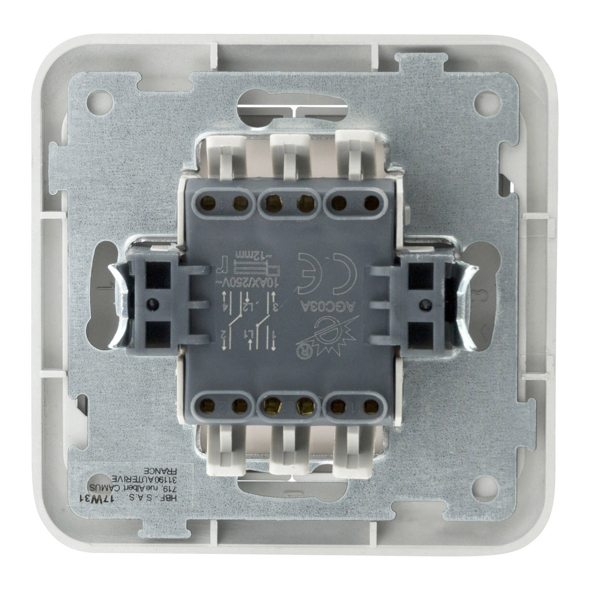 Interrupteur double Antaria - Blanc - Zenitech