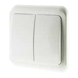 Interrupteur double Antaria - Blanc - Zenitech