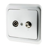 Prise TV radio encastrée IP20 - Zenitech
