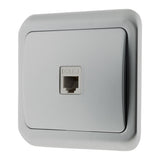 Prise téléphone encastrée Antaria - chrome - Zenitech