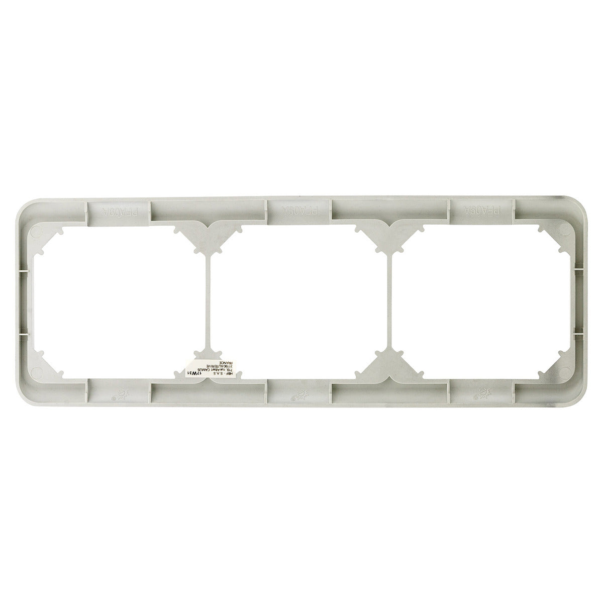 Plaque de finition triple - chrome - Zenitech