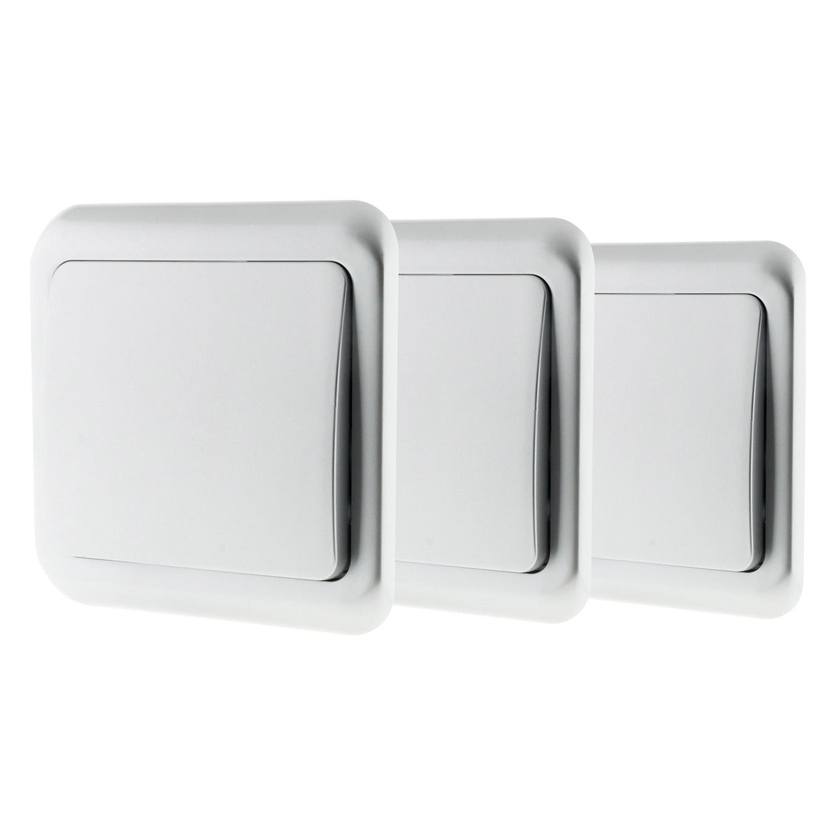Lot de 3 interrupteurs simples 10A - Zenitech
