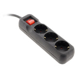 Multiprise Schuko + interrupteur 16A - noir - Zenitech