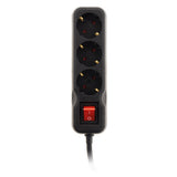 Multiprise Schuko + interrupteur 16A - noir - Zenitech