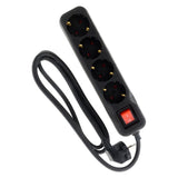 Multiprise Schuko + interrupteur 16A - noir - Zenitech