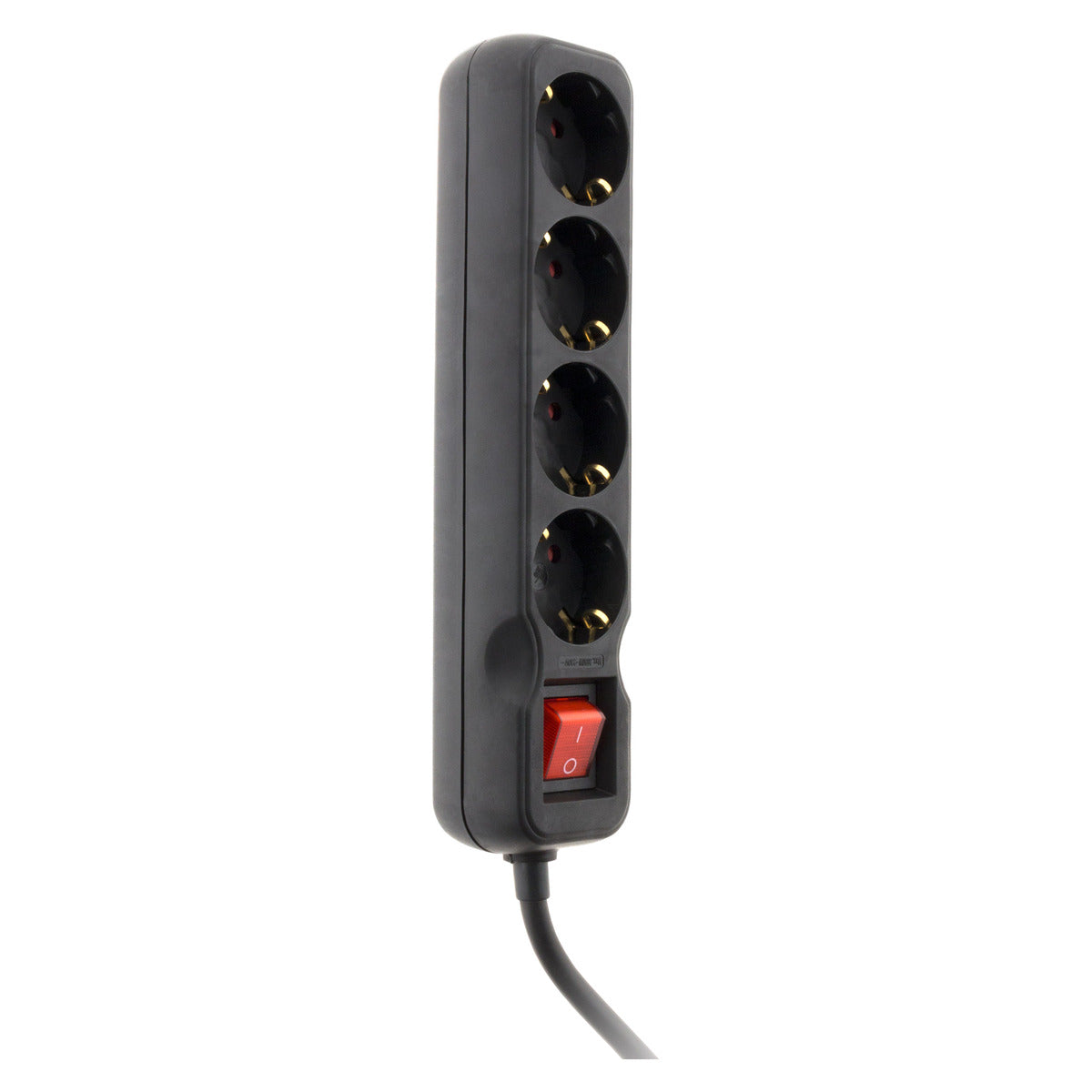 Multiprise Schuko + interrupteur 16A - noir - Zenitech