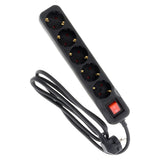 Multiprise Schuko + interrupteur 16A - noir - Zenitech