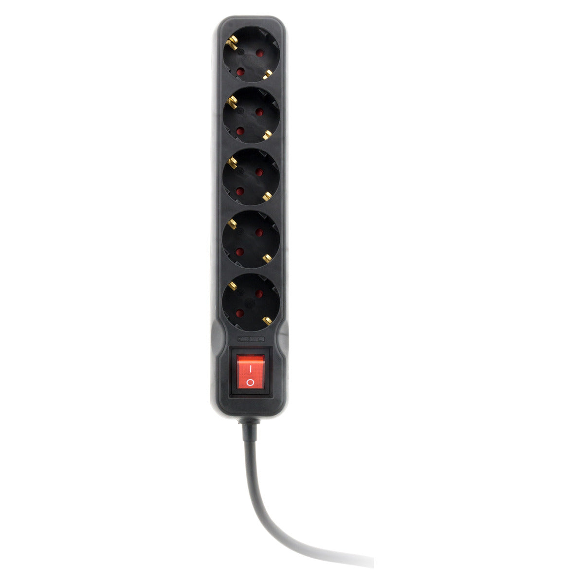Multiprise Schuko + interrupteur 16A - noir - Zenitech