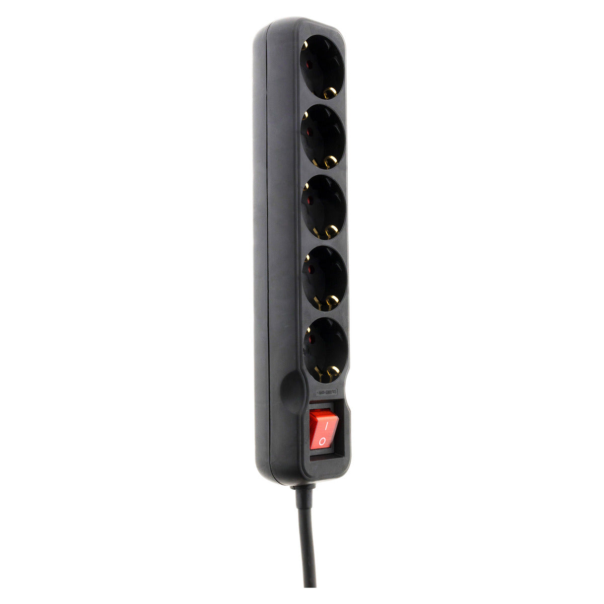 Multiprise Schuko + interrupteur 16A - noir - Zenitech