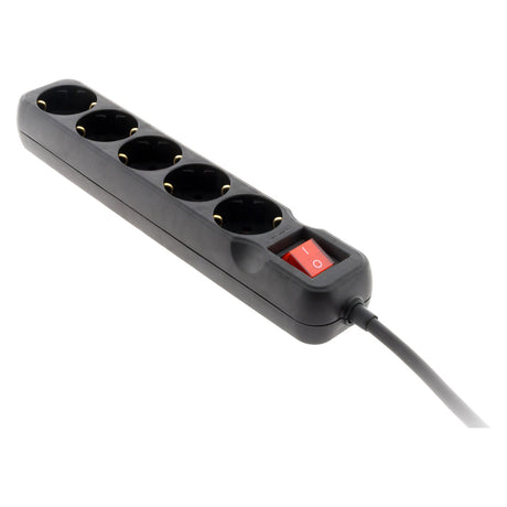 Multiprise Schuko + interrupteur 16A - noir - Zenitech