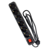 Multiprise Schuko + interrupteur 16A - noir - Zenitech