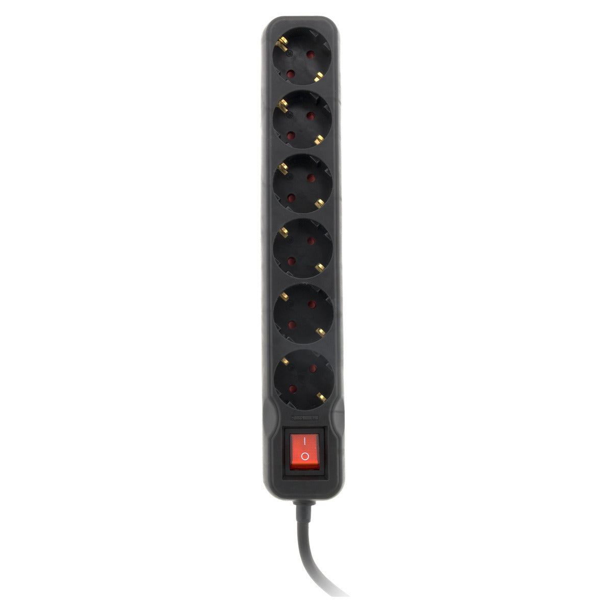 Multiprise Schuko + interrupteur 16A - noir - Zenitech