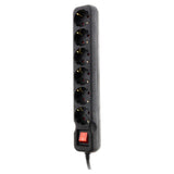 Multiprise Schuko + interrupteur 16A - noir - Zenitech