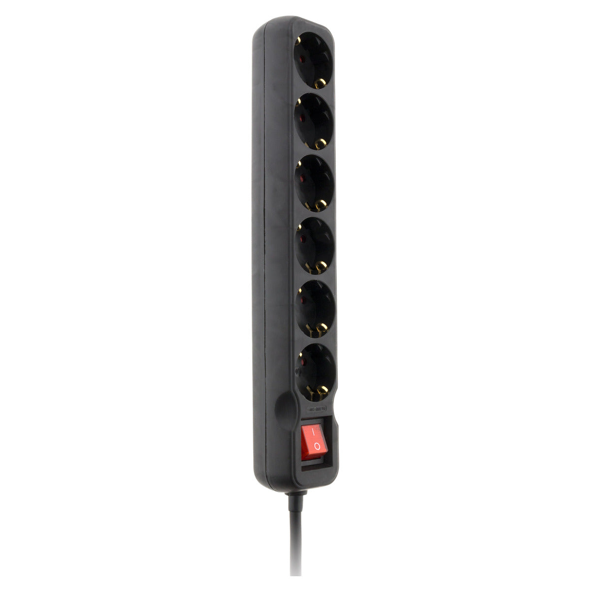Multiprise Schuko + interrupteur 16A - noir - Zenitech