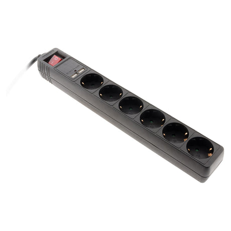 Multiprise Schuko 16A + 2 USB - blanc - Zenitech