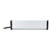 Multiprise support smartphone 3 prises Schuko + 2 USB A - Argent/Noir - Zenitech
