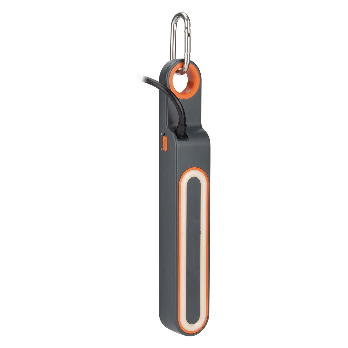 Multiprise 3 prises Schuko + crochets + lumière + 2 USB A+C - Gris/Orange - Klipo - Zenitech