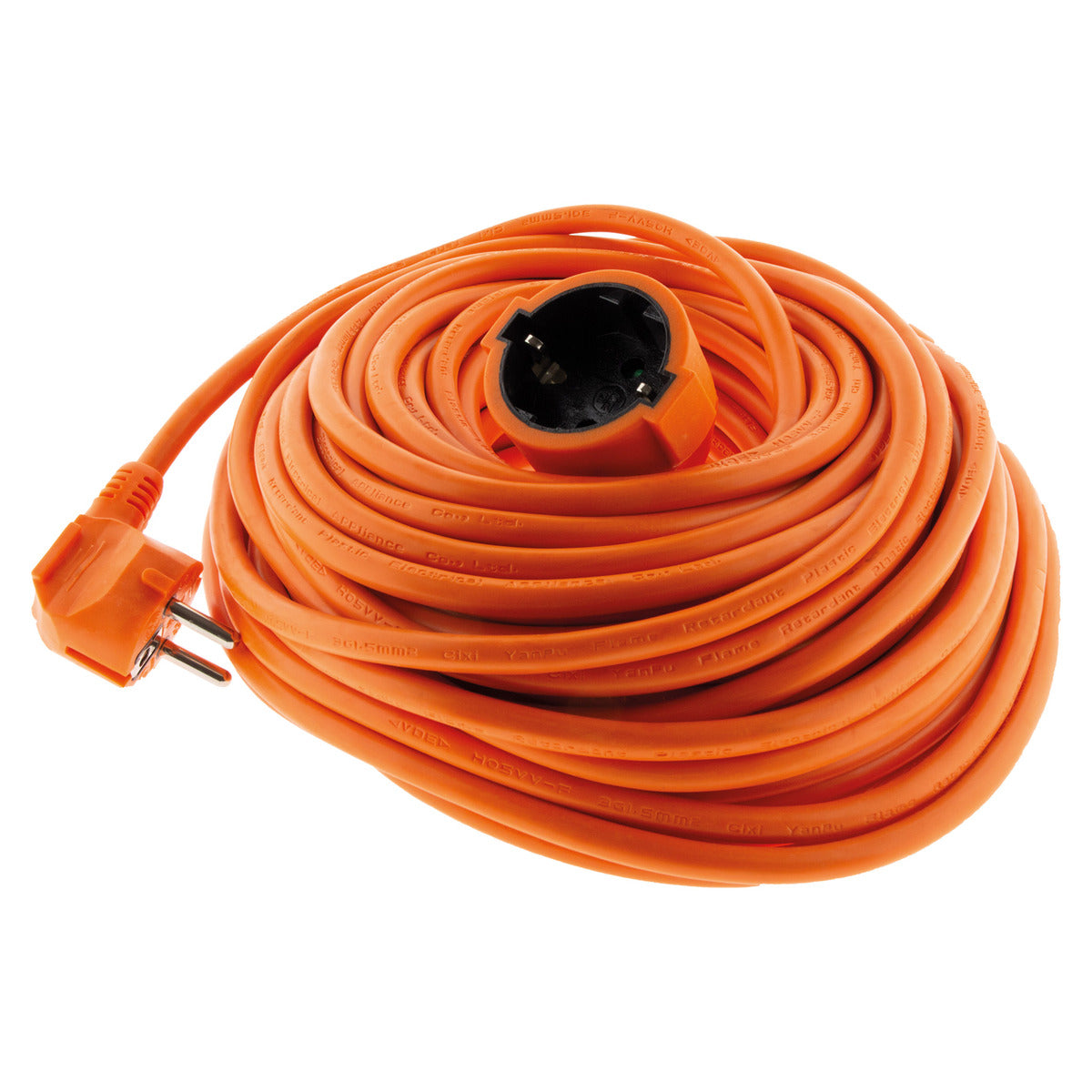 Rallonge électrique Schuko H05VVF 3G1,5mm² 10m - Orange - Zenitech