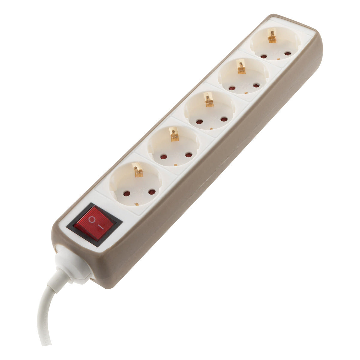 Multiprise 5 prises Schuko 16A + interrupteur - Zenitech