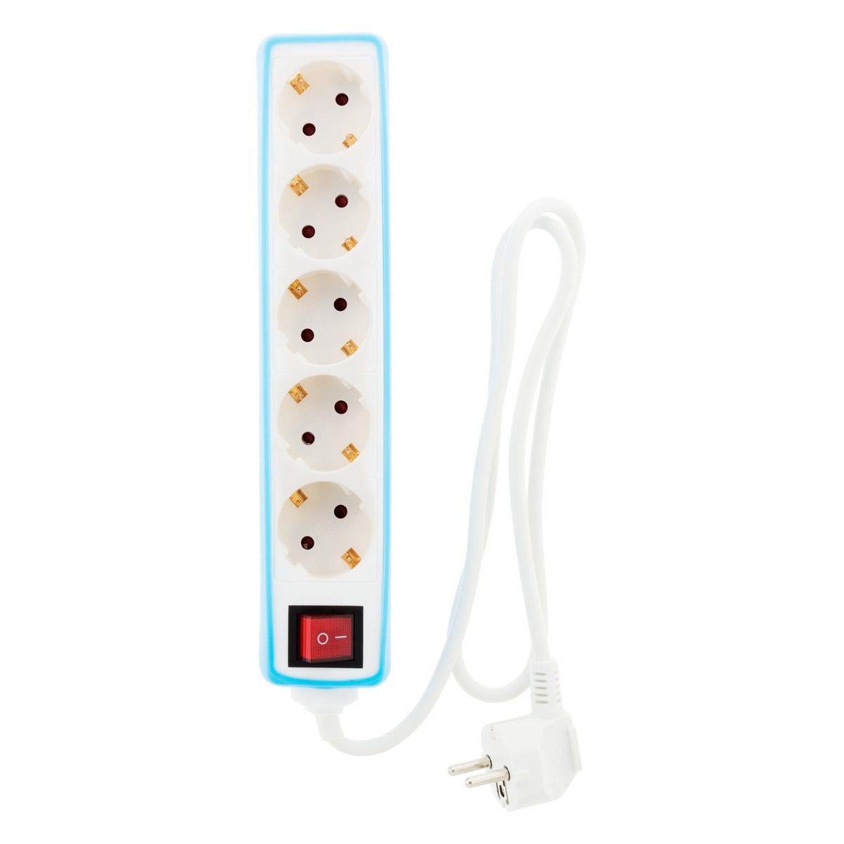 Multiprise 5 prises Schuko 16A + interrupteur - Zenitech