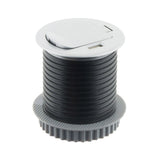 Prise encastrable Schuko + USB Ø60mm - Gris - Otio