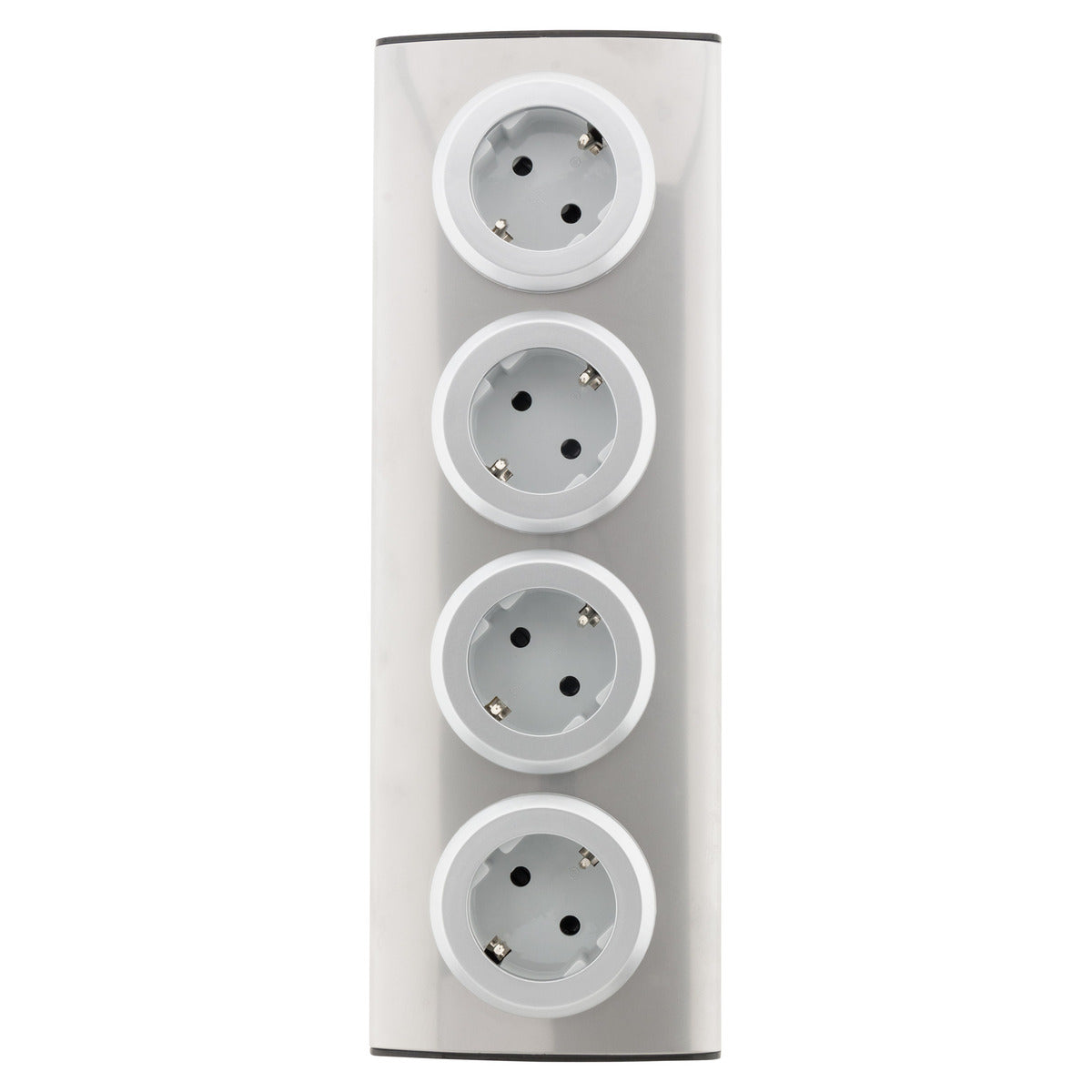 Multiprise de cuisine en angle 4 prises Schuko 16A sans câble - Gris - Otio