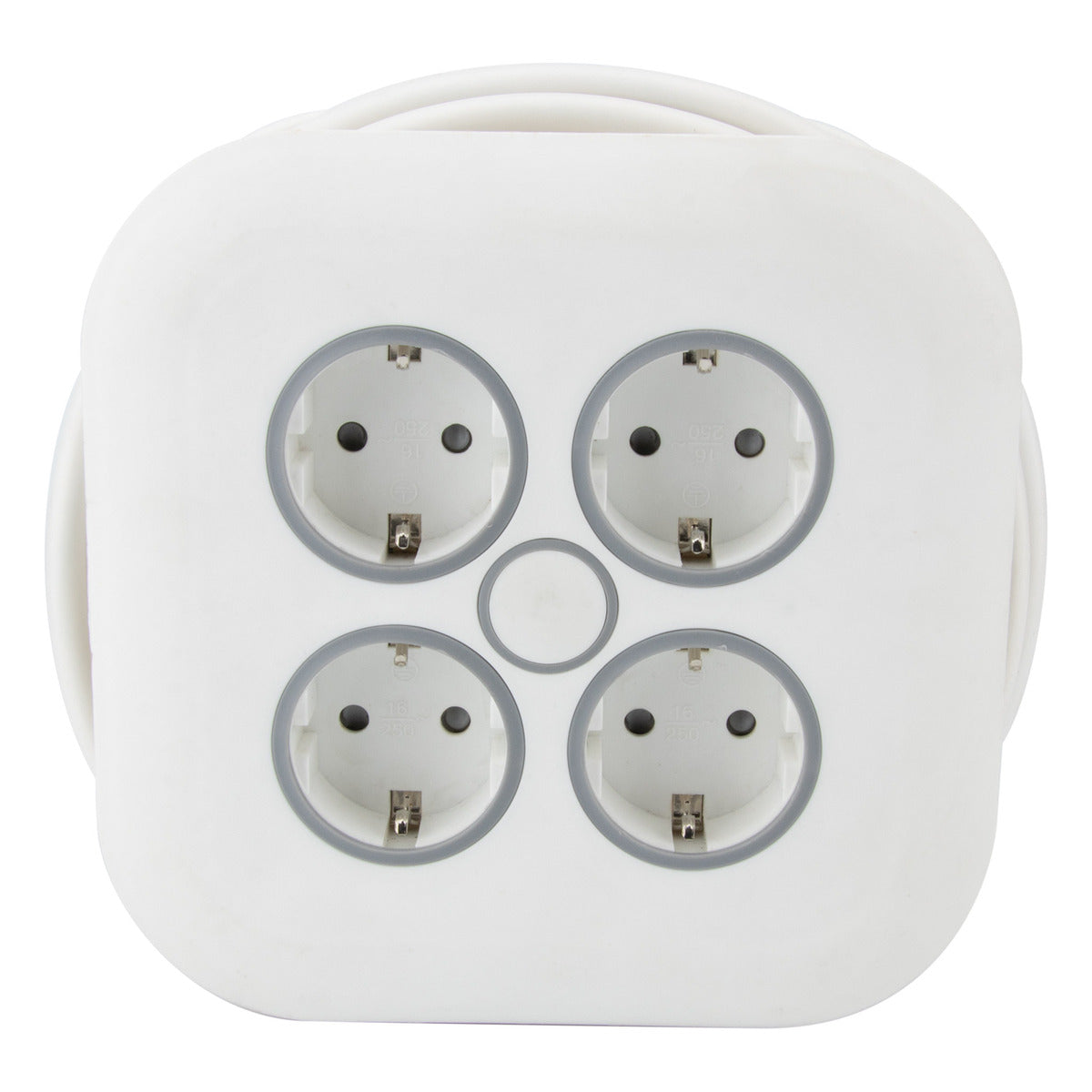 Enrouleur domestique 4 prises Schuko 7m - Blanc - Zenitech