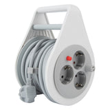 Enrouleur domestique Schuko 3 prises 7m - Gris - Zenitech