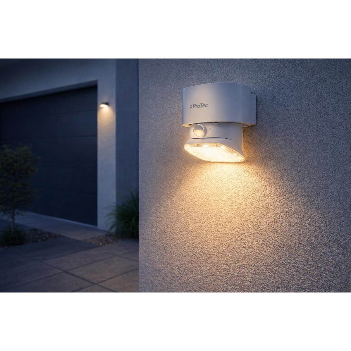 Applique murale solaire LED + détecteur mouvement IP54 - Protec