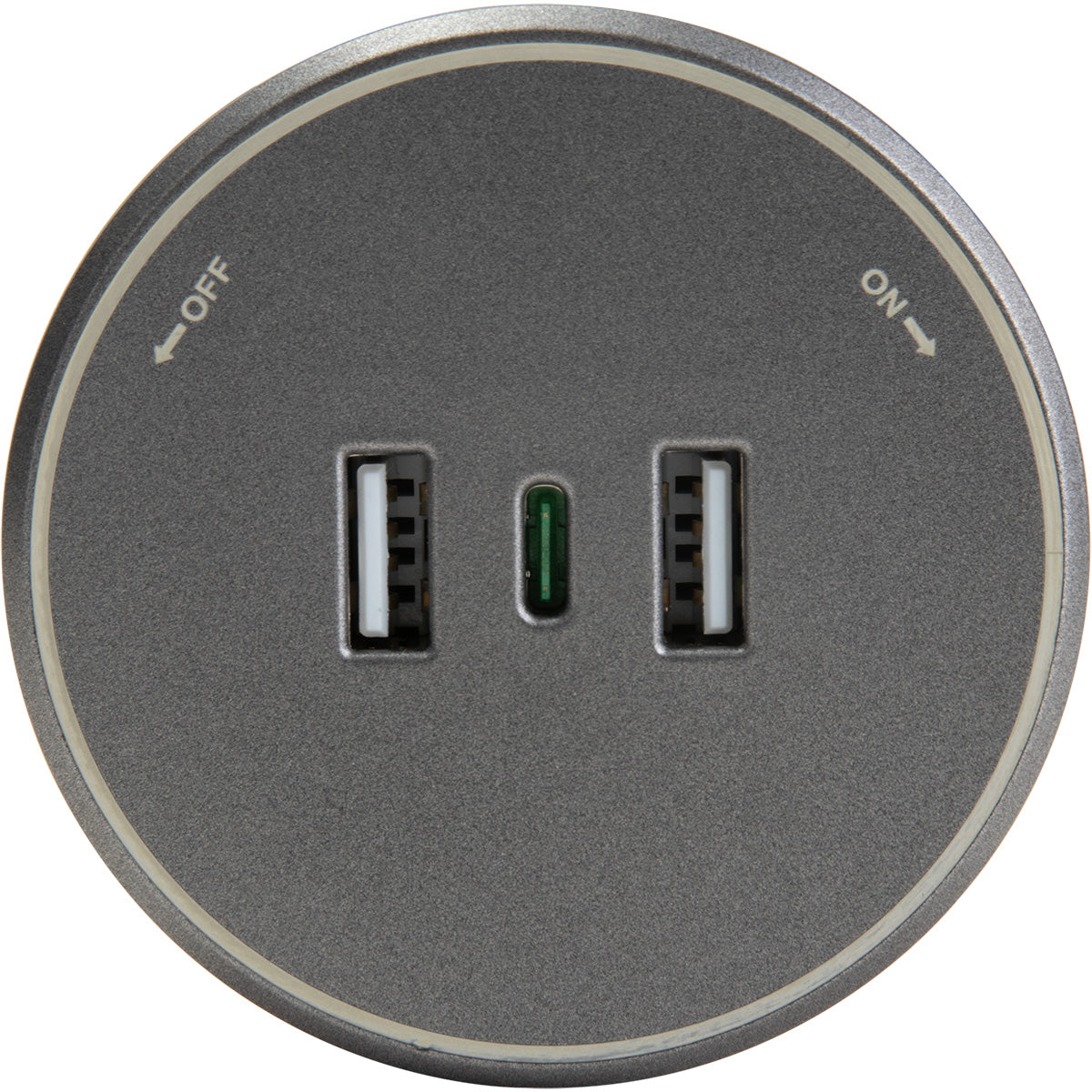 Module chargeur USB amovible pour rail électrique 2 x USB-A + 1 x USB-C - Orium