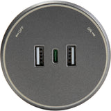 Module chargeur USB amovible pour rail électrique 2 x USB-A + 1 x USB-C - Orium