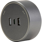 Module chargeur USB amovible pour rail électrique 2 x USB-A + 1 x USB-C - Orium
