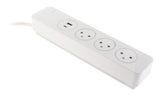 Multiprise 3/5 prises 16A 2P+T + 2USB - Easy Eject - Mantéa Otio