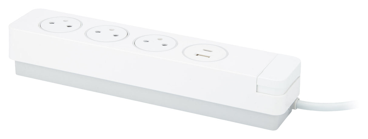 Multiprise 3/5 prises 16A 2P+T + 2USB - Easy Eject - Mantéa Otio