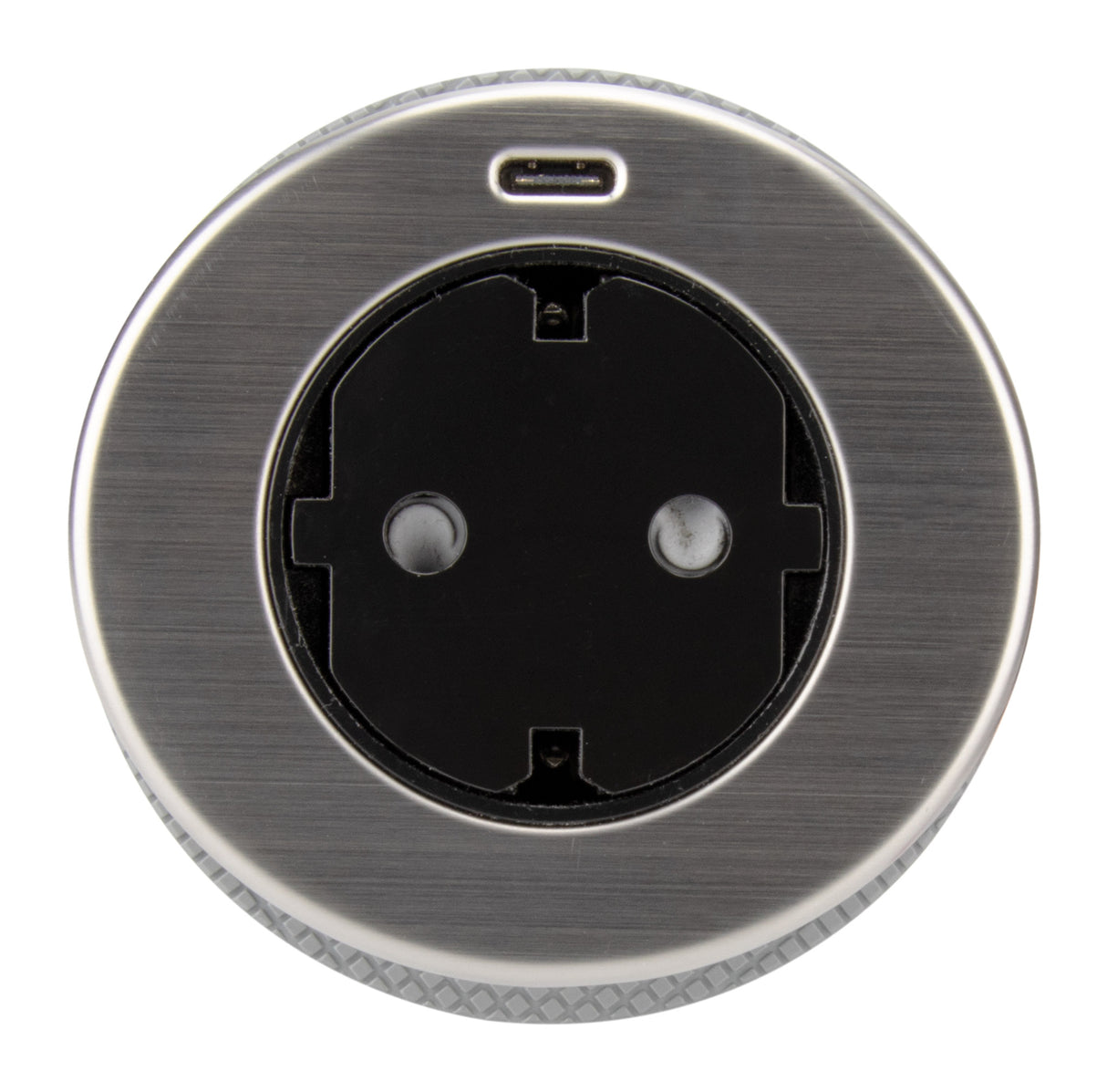 Prise encastrable affleurante Schuko + USB-C - Noir - Otio