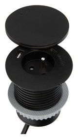 Prise encastrée + ports USB et chargeur induction QI - Otio
