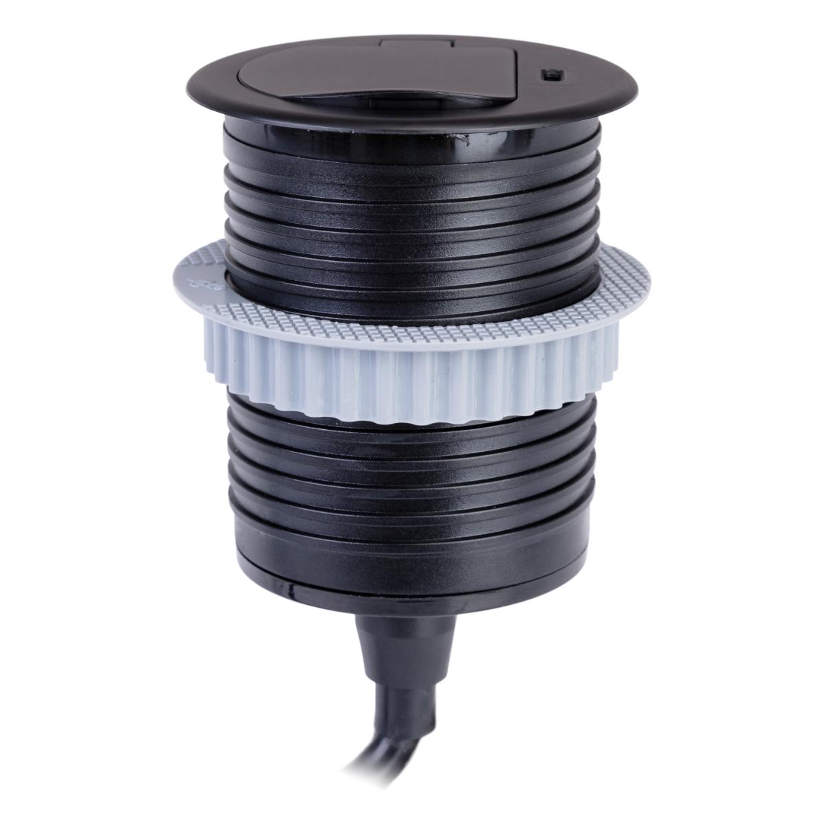 Bloc prise encastrable avec clapet + port USB - Otio