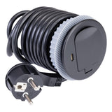 Bloc prise encastrable avec clapet + port USB - Otio