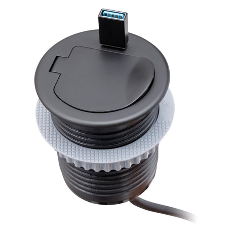 Bloc prise encastrable avec clapet + port USB - Otio