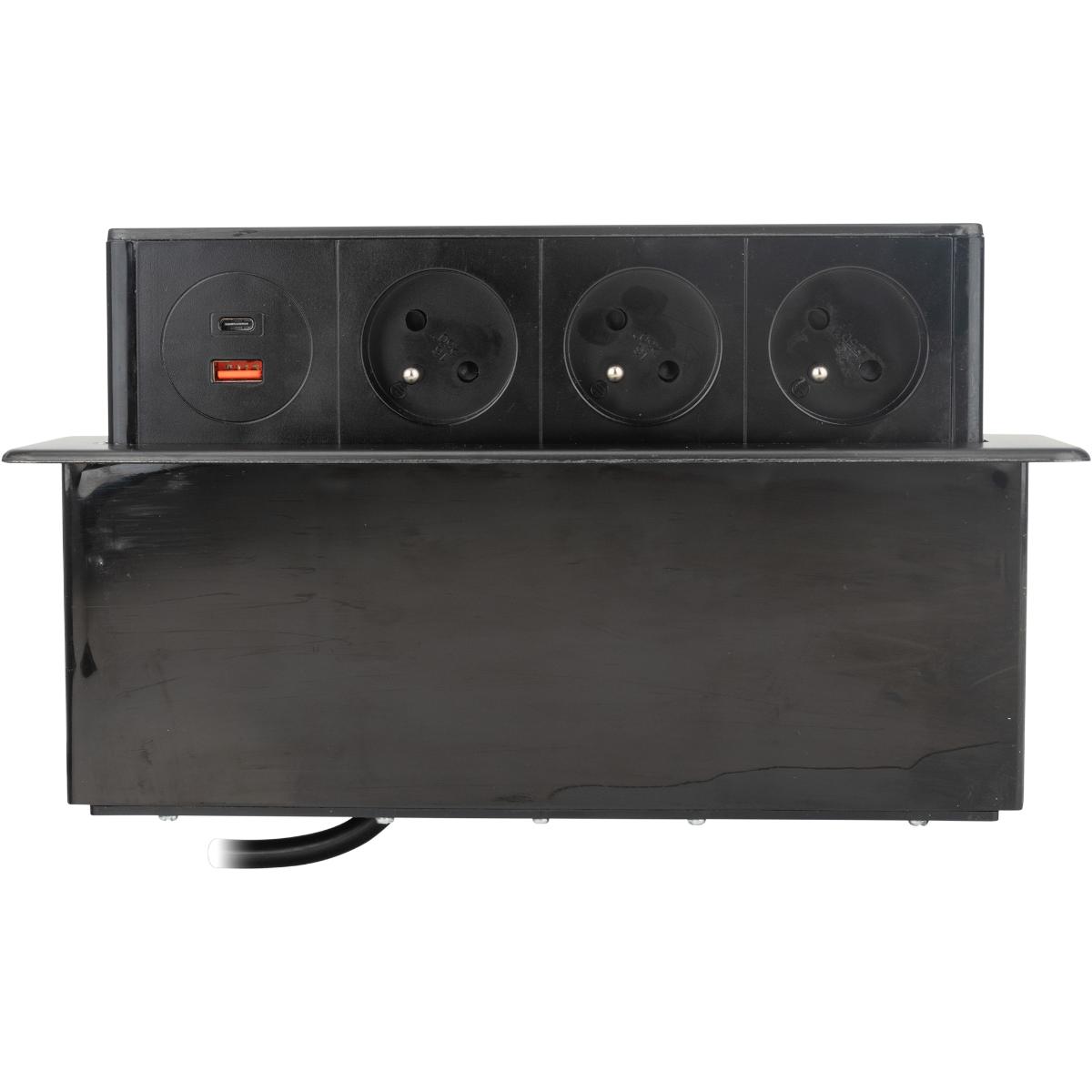 Multiprise encastrable 2/3 prises + 2USB - Otio