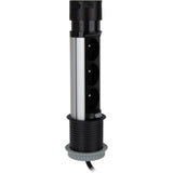 Multiprise escamotable 3x16A + 2 USB - Noir - Otio