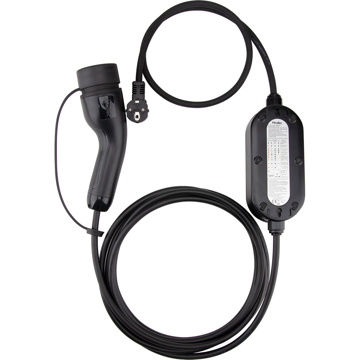Câble de recharge VE 8A Type 2 + contrôleur et protections IP55 - 5m - Protec
