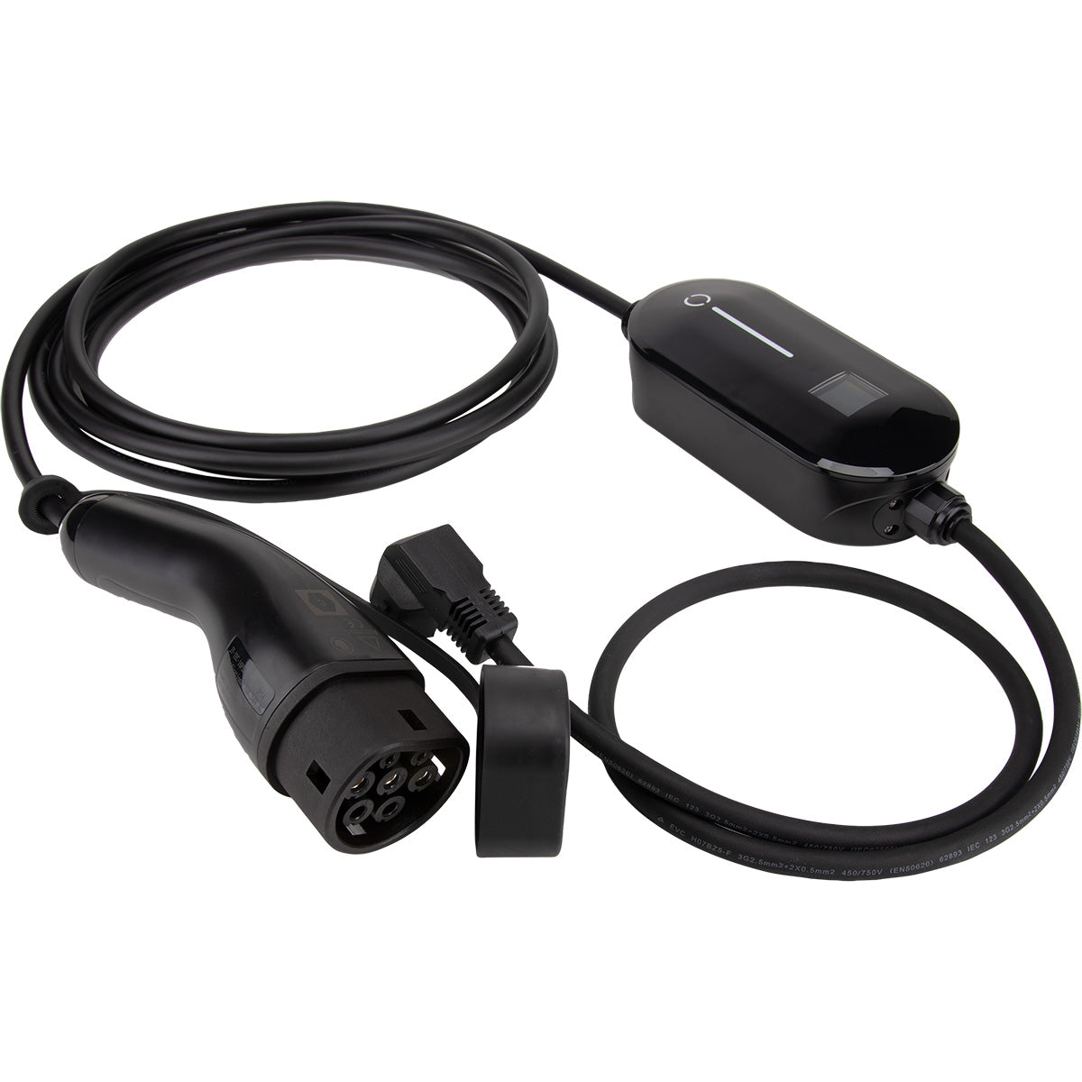 Câble de recharge VE 8A Type 2 + contrôleur et protections IP55 - 5m - Protec