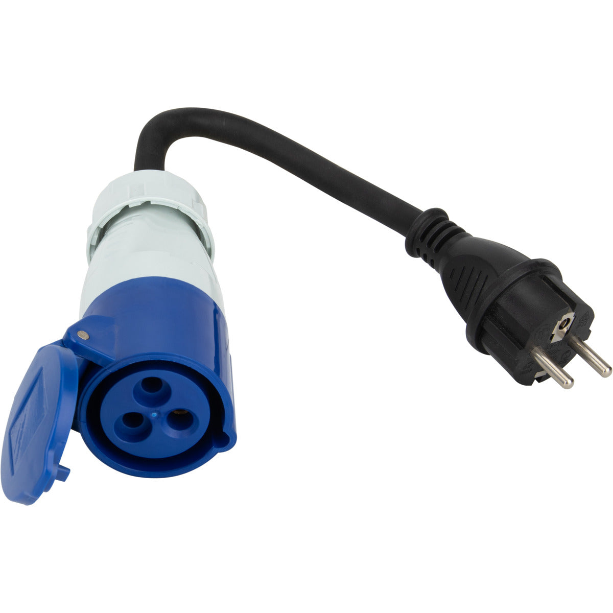 Adaptateur caravane mâle 2P+T vers femelle CEE 17 - Protec