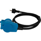 Prolongateur Schuko CEE P17 1,5m IP44 - Noir/Bleu - Protec