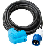 Prolongateur Schuko CEE P17 10m IP44 - noir et bleu - Protec